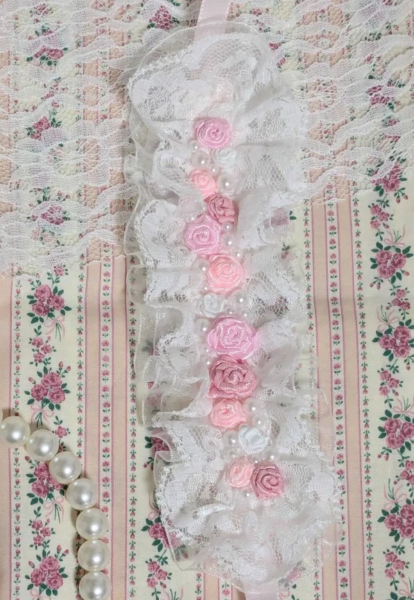 バラのヘッドドレス(ピンク)【ぬいぐるみ用】