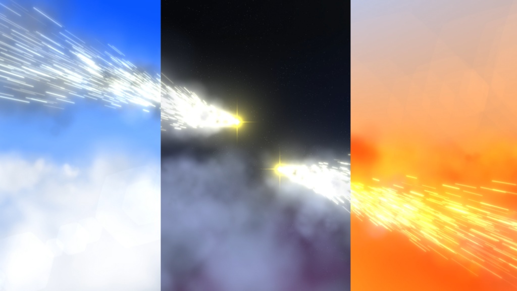 [無償有/フリー動画素材] パーティクルトレイルエフェクト４種 [4K/60fps]