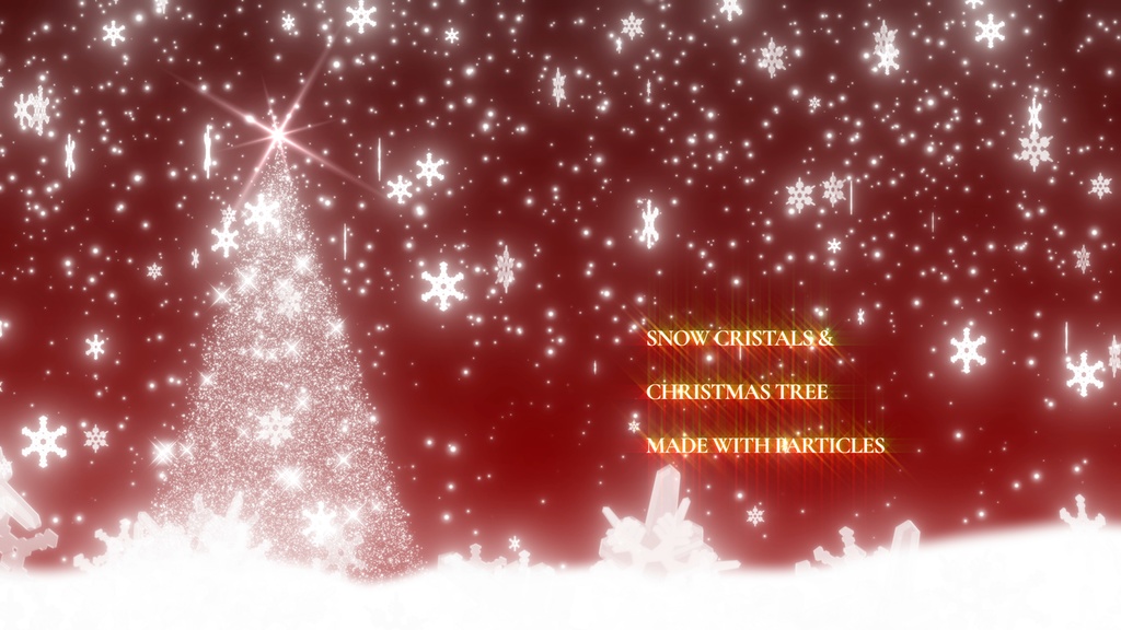 [無償有/フリー素材] 雪の降るクリスマスツリーな背景 [4K/60fps]