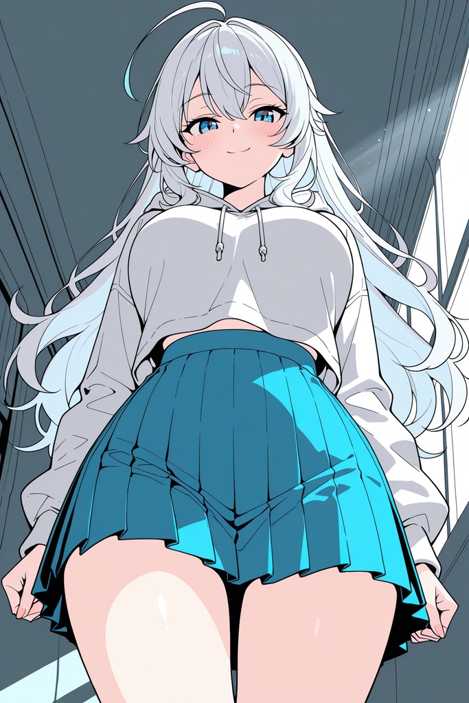 銀髪美少女の誘惑アングル~秘密のキャンパスライフ~