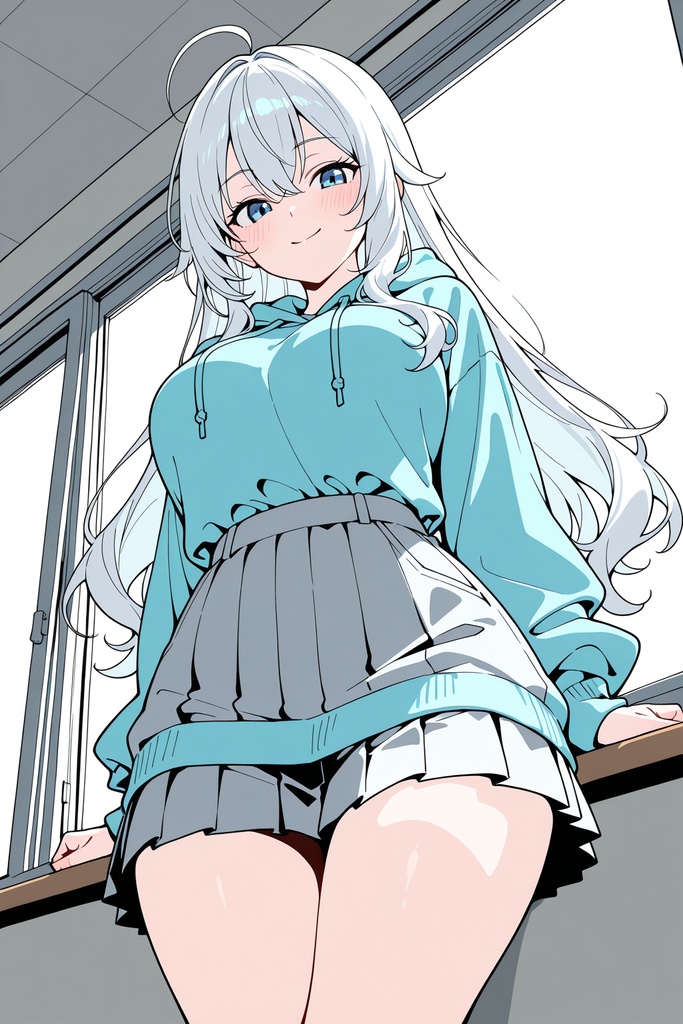 銀髪美少女の誘惑アングル~秘密のキャンパスライフ~