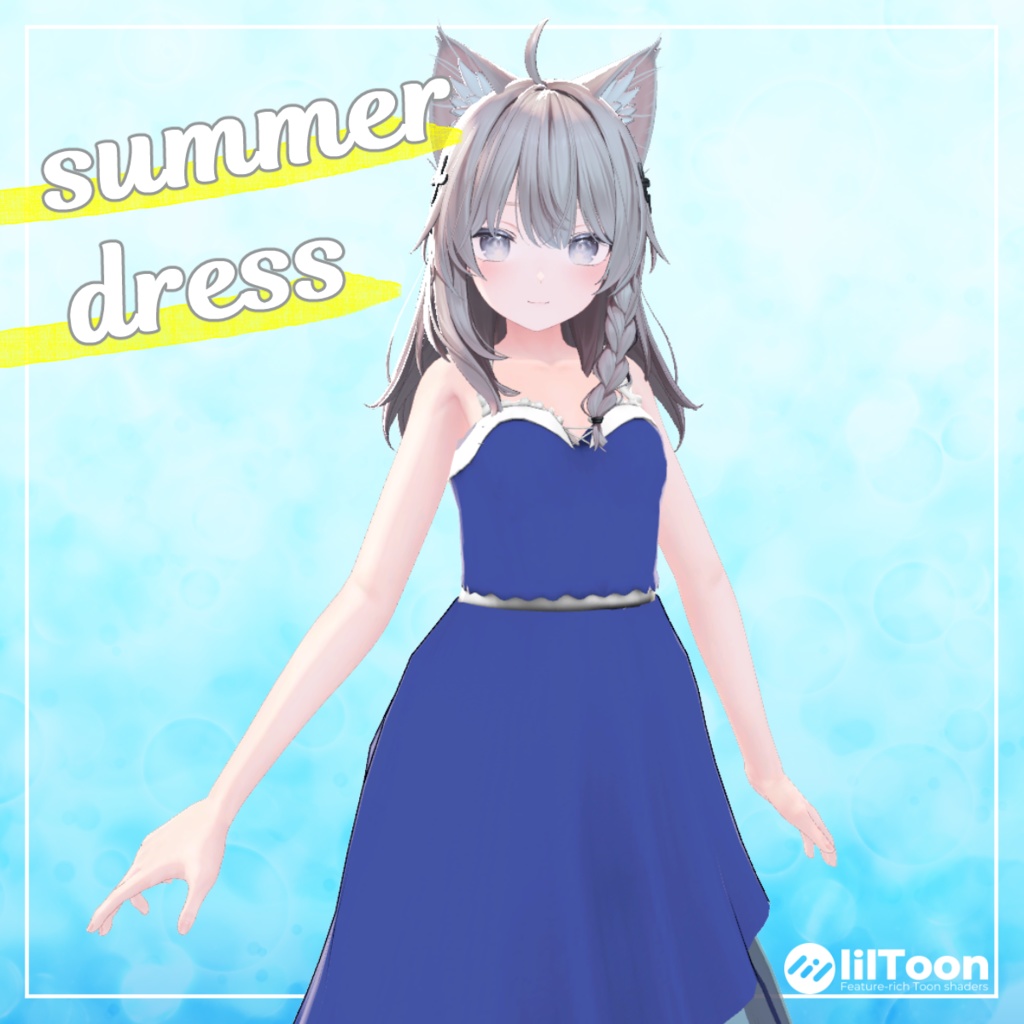 『セール中‼』【しなの対応】Summer Dress【VRChat向け衣装モデル】