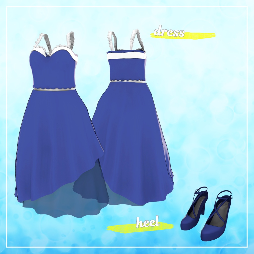 『セール中‼』【しなの対応】Summer Dress【VRChat向け衣装モデル】
