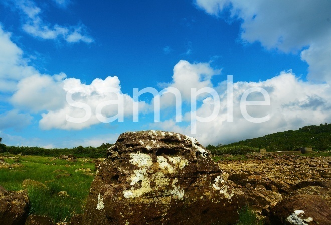 北海道共和町の岩石風景