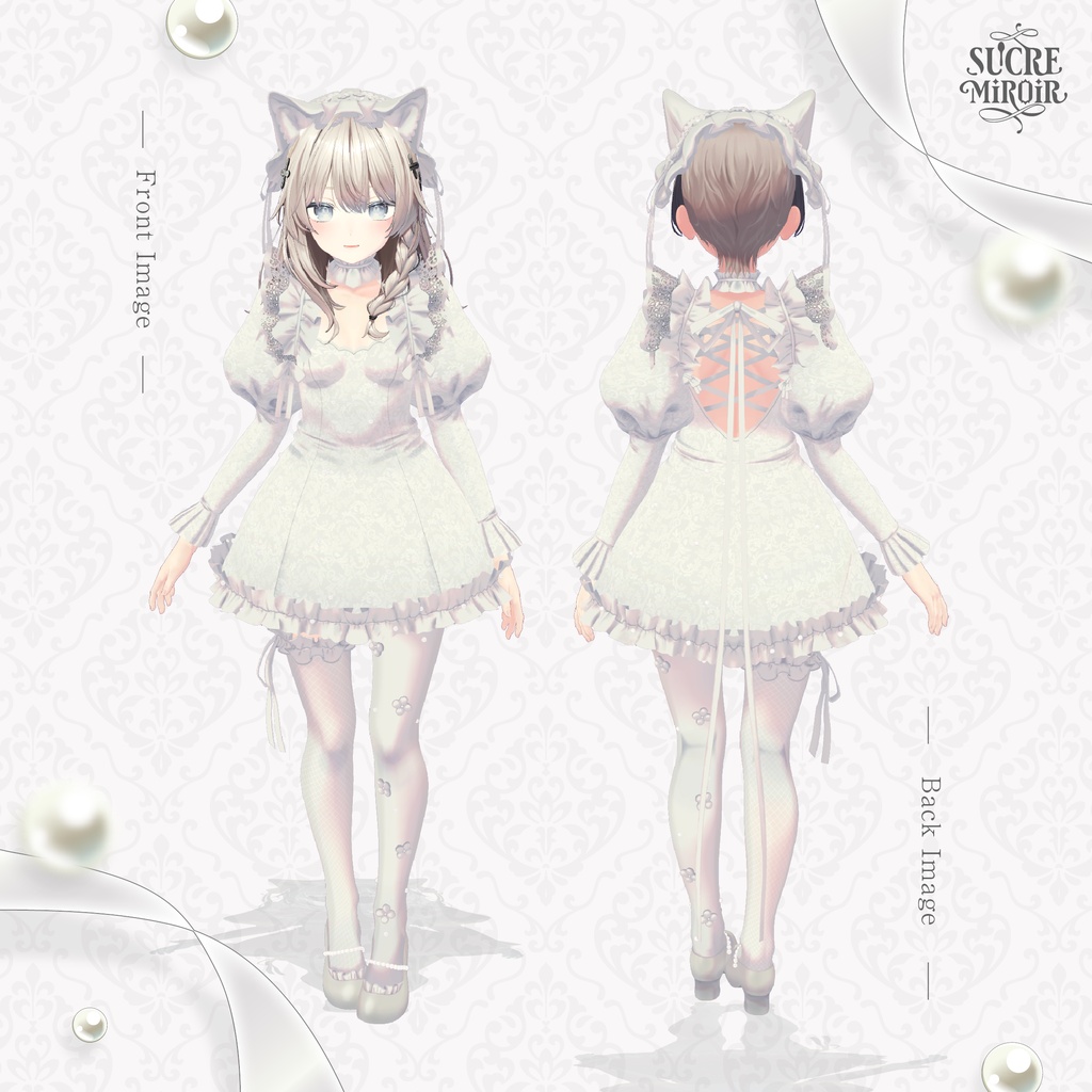 〖発売記念SALE〗WhiteKerria〖複数アバター対応衣装〗