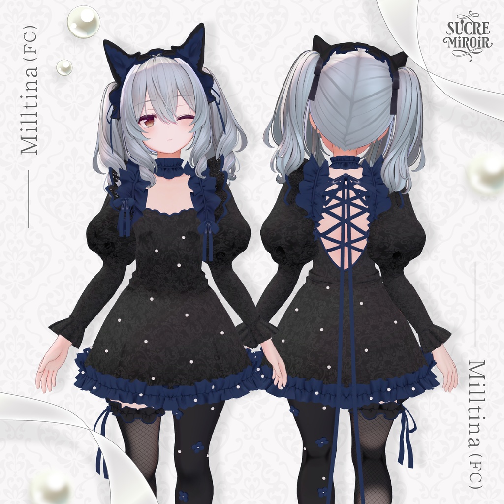 〖発売記念SALE〗WhiteKerria〖複数アバター対応衣装〗