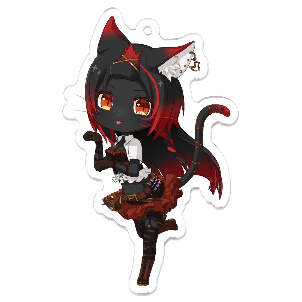 🐾[黒猫ver]にゃおぬこ(デフォルメ)アクキー