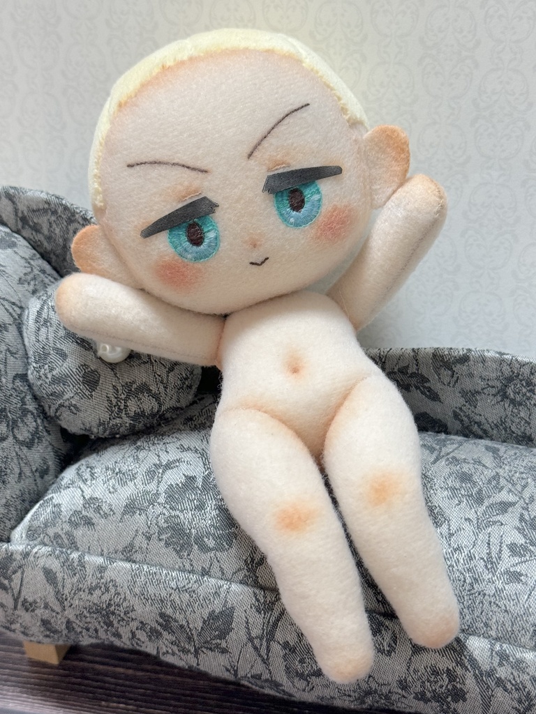 むちむちボディのぬいぐるみの型紙と作り方