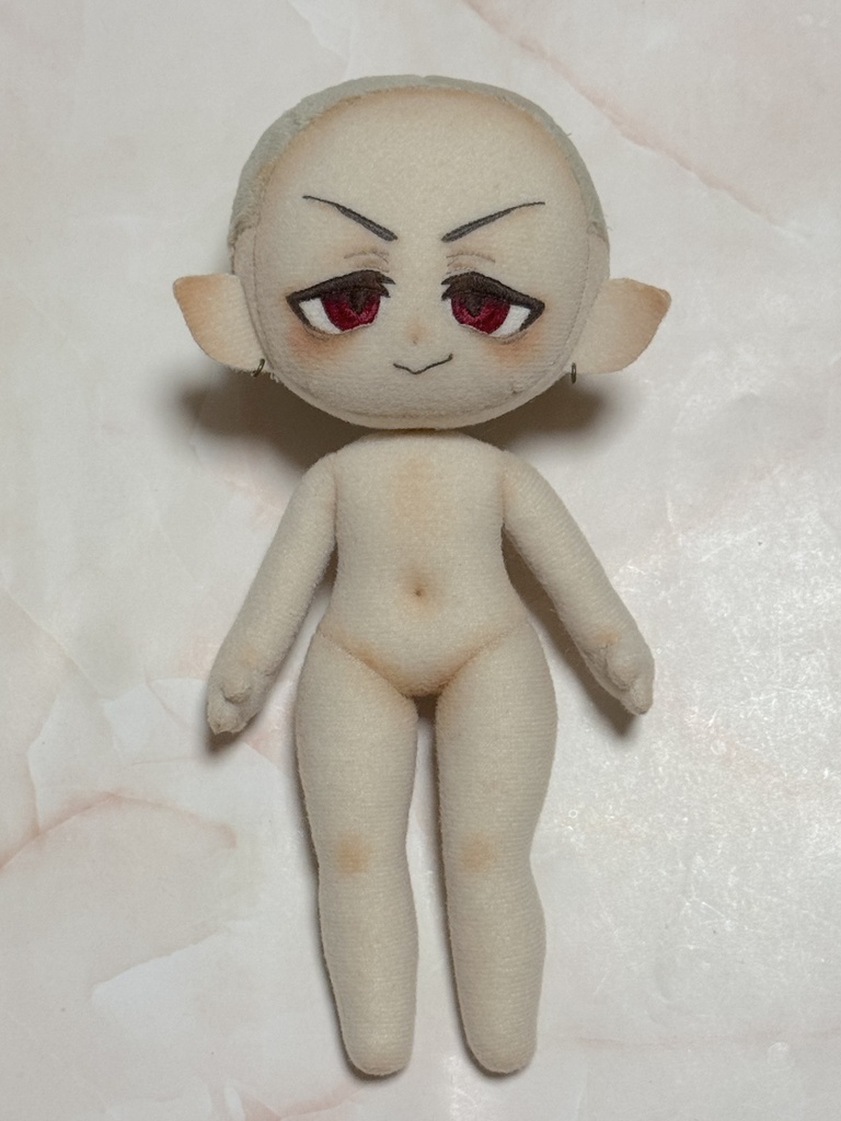 ドール体型なぬいぐるみ(男の子ボディ)の型紙と作り方