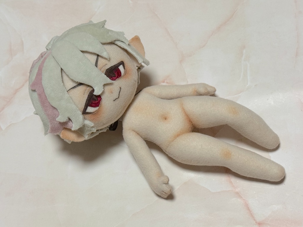 ドール体型なぬいぐるみ(男の子ボディ)の型紙と作り方