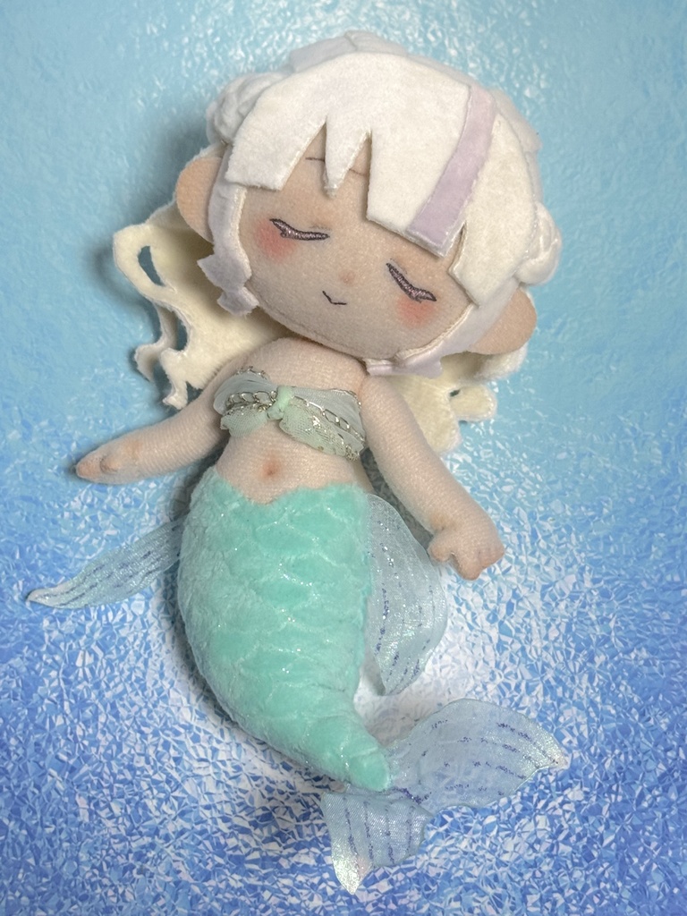人魚のぬいぐるみの型紙(下半身のみ)