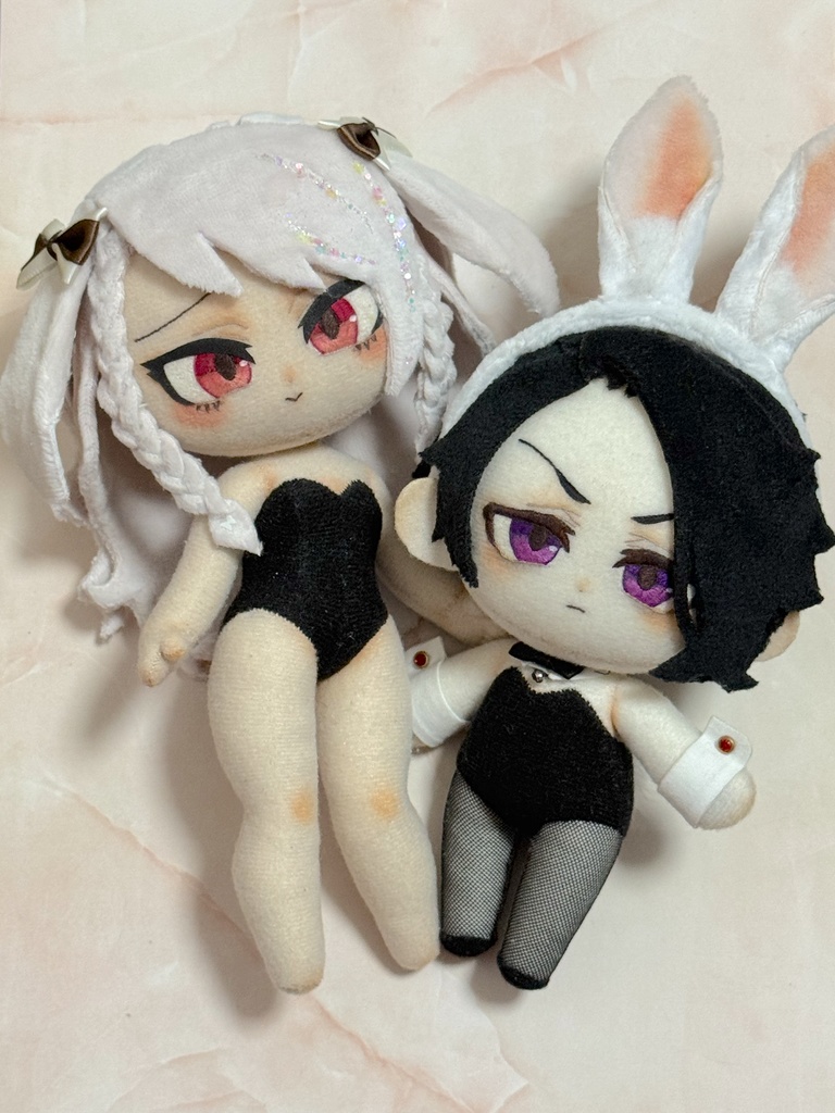 バニーガールとミニバニーの型紙と作り方