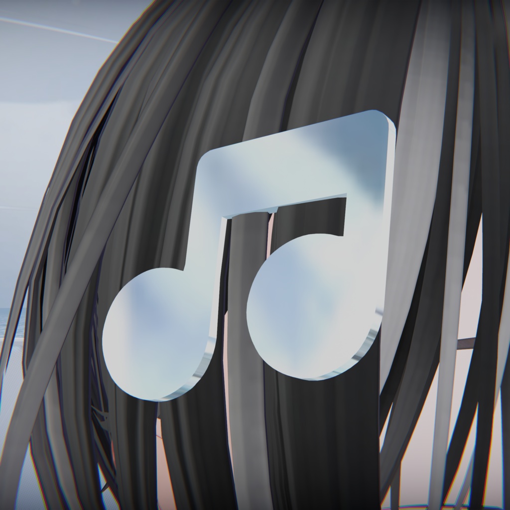 ダブル音符ピン【VRChat】
