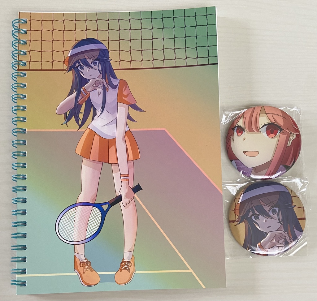 みこと先輩の特訓スケッチブック+なぎさ&みこと缶バッチ セット