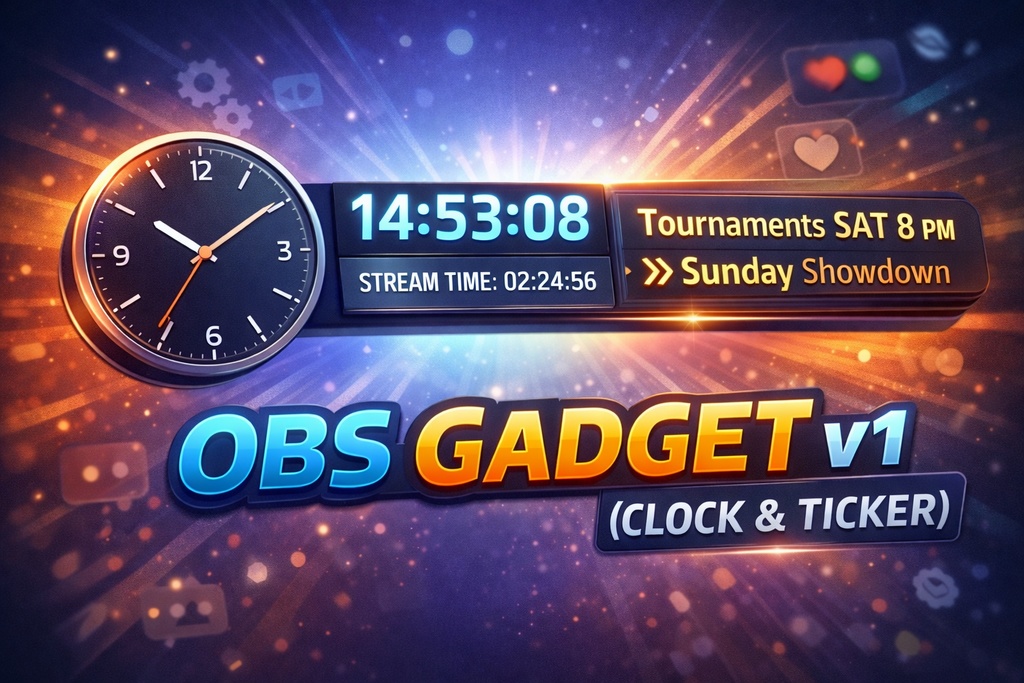 OBS GADGET v1(Clock & Ticker)