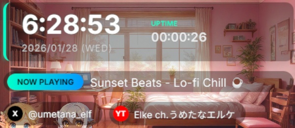 OBS GADGET v1(Clock & Ticker)