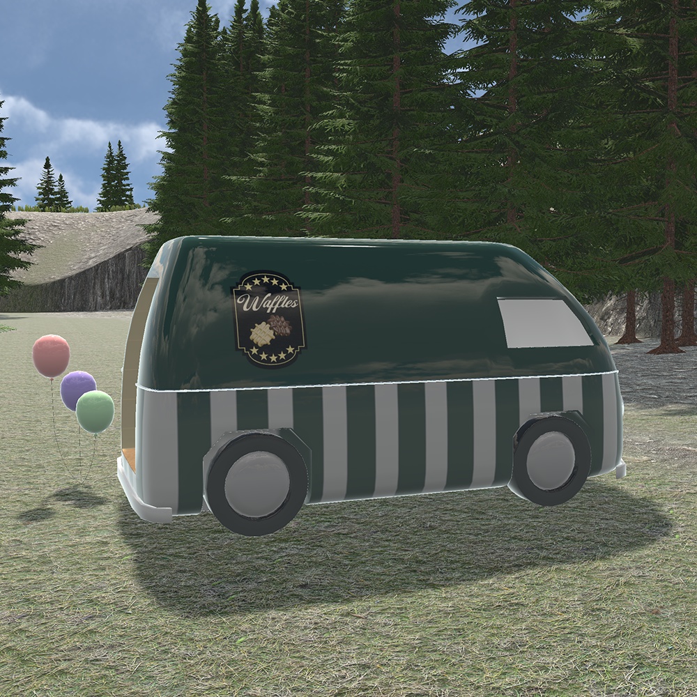 【3Dモデル】ワッフルショップ