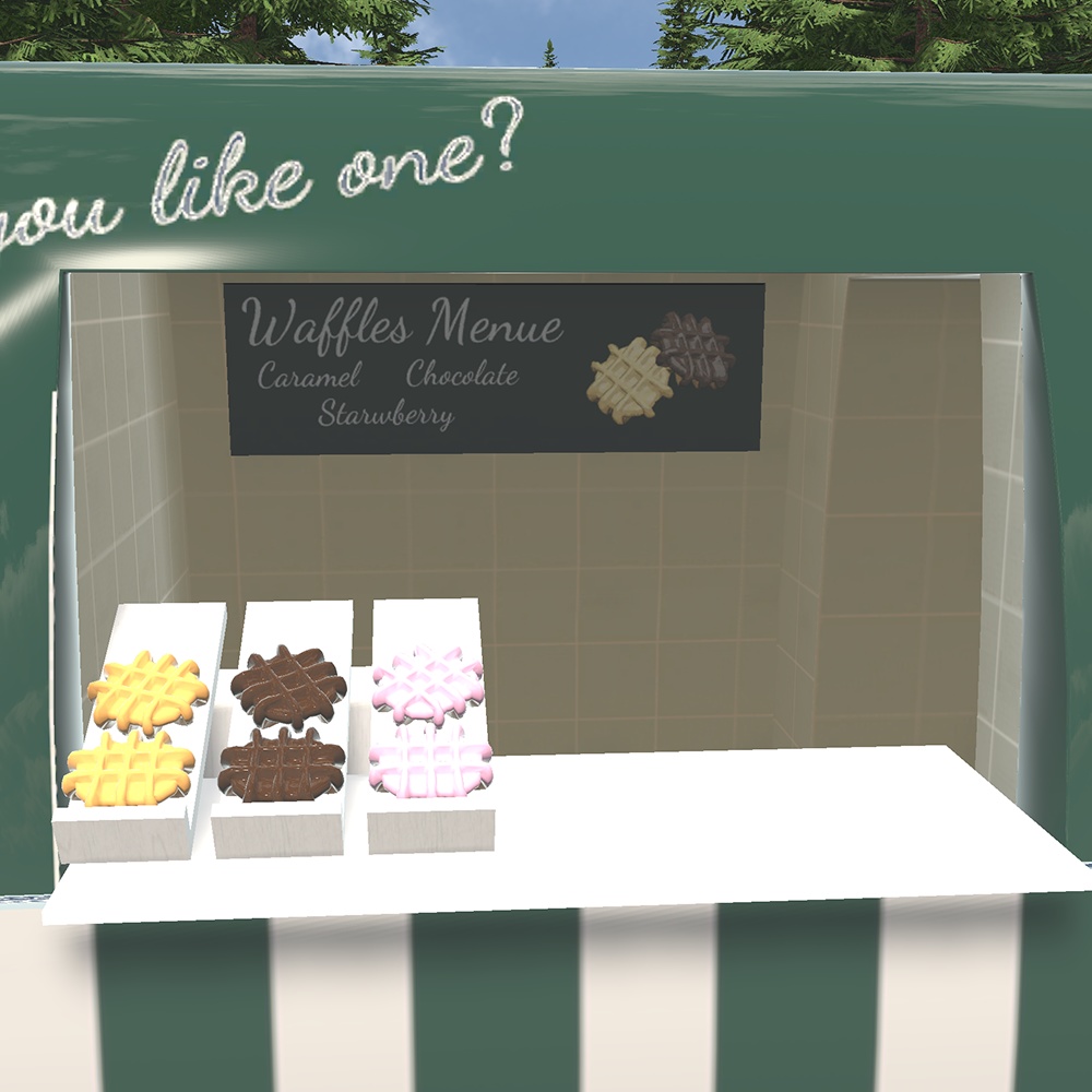 【3Dモデル】ワッフルショップ