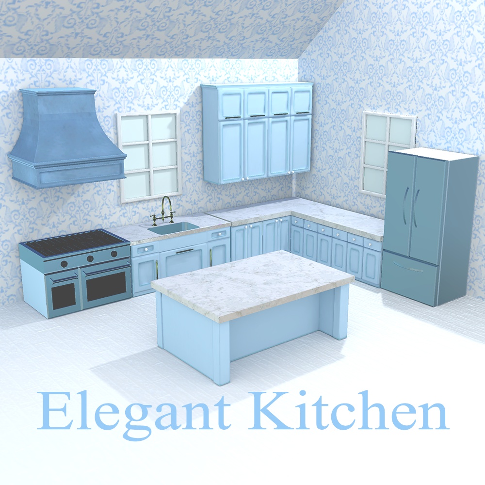 【3Dモデル】エレガント・キッチン