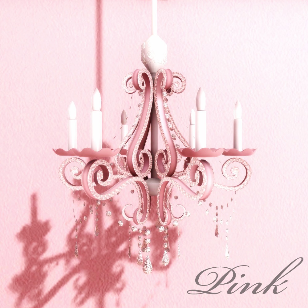 【3Dモデル】ドレッサーとシャンデリア<Beauty Room>