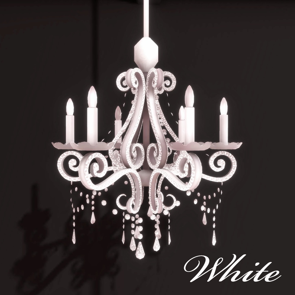 【3Dモデル】ドレッサーとシャンデリア<Beauty Room>