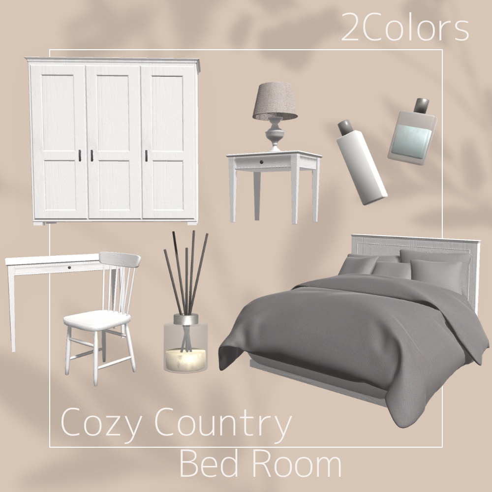 【3D】Bed Room -Cozy Country-