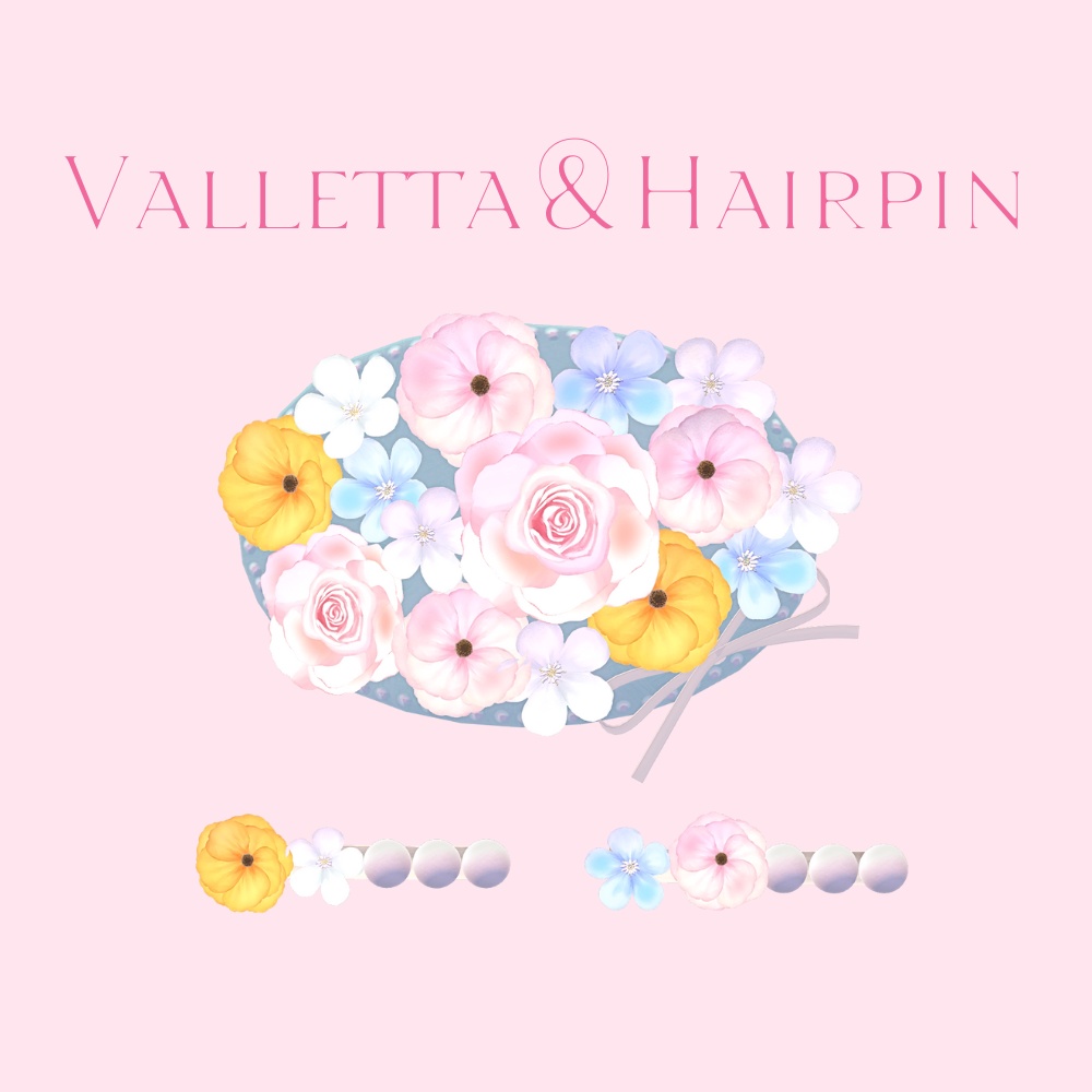 【3D】Flower Accessory -Sweet Bouquet-