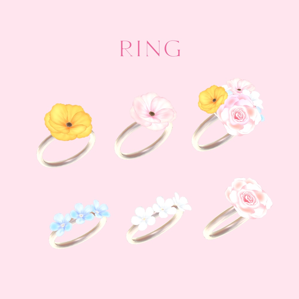 【3D】Flower Accessory -Sweet Bouquet-