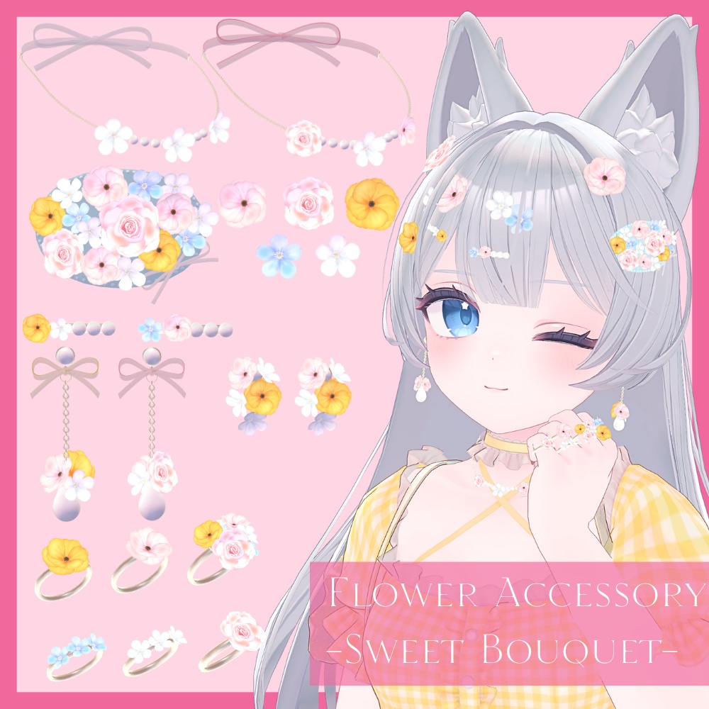 【3D】Flower Accessory -Sweet Bouquet-