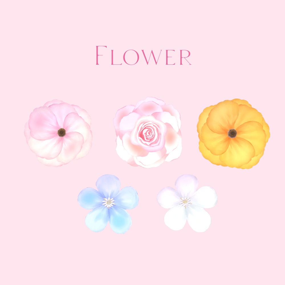 【3D】Flower Accessory -Sweet Bouquet-