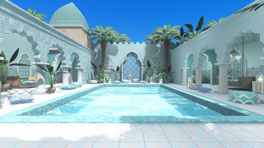 【World】Moroccan Pool House