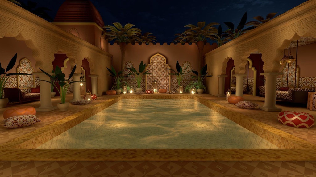 【World】Moroccan Pool House