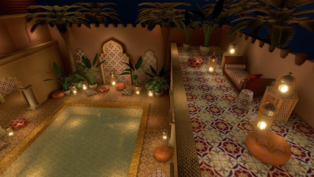 【World】Moroccan Pool House