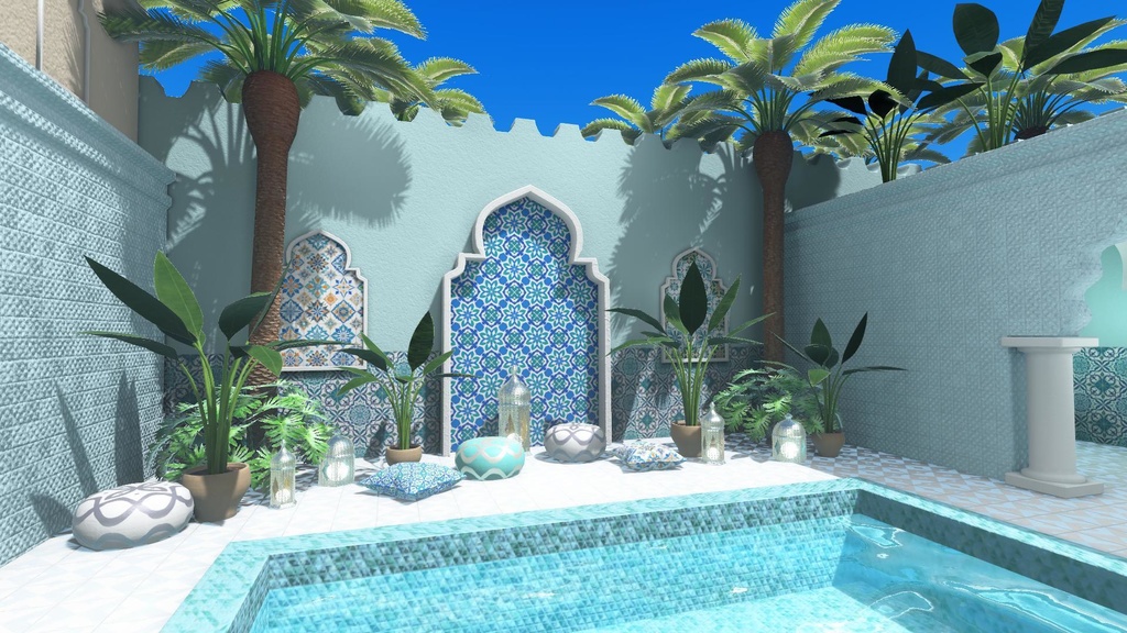 【World】Moroccan Pool House
