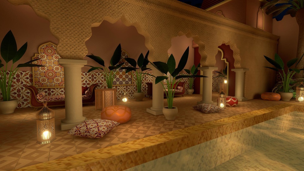 【World】Moroccan Pool House