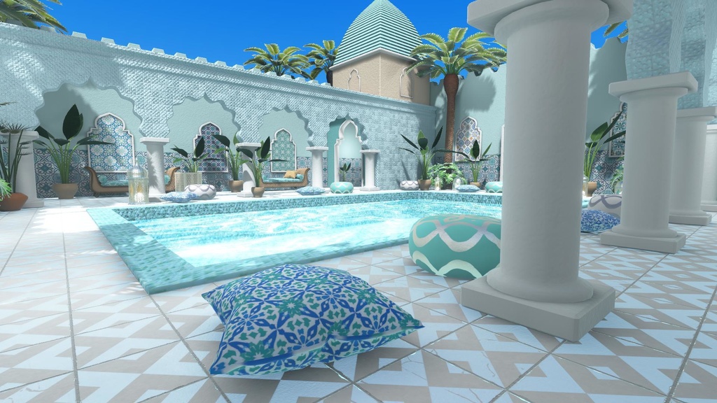 【World】Moroccan Pool House