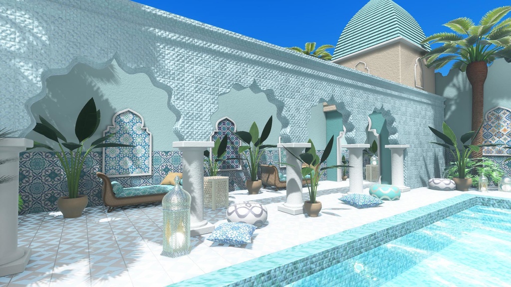 【World】Moroccan Pool House