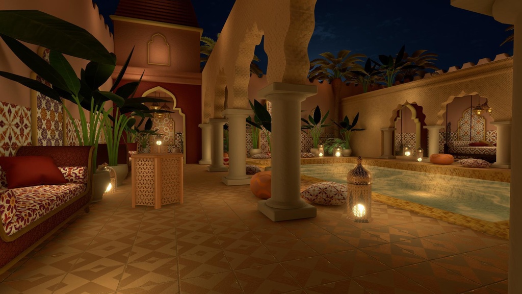 【World】Moroccan Pool House