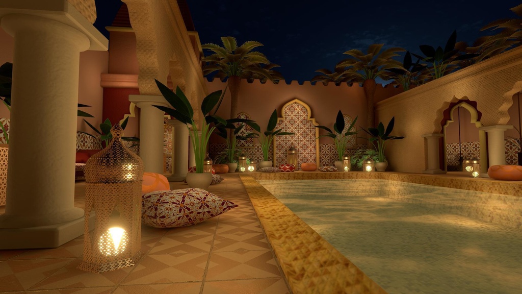 【World】Moroccan Pool House