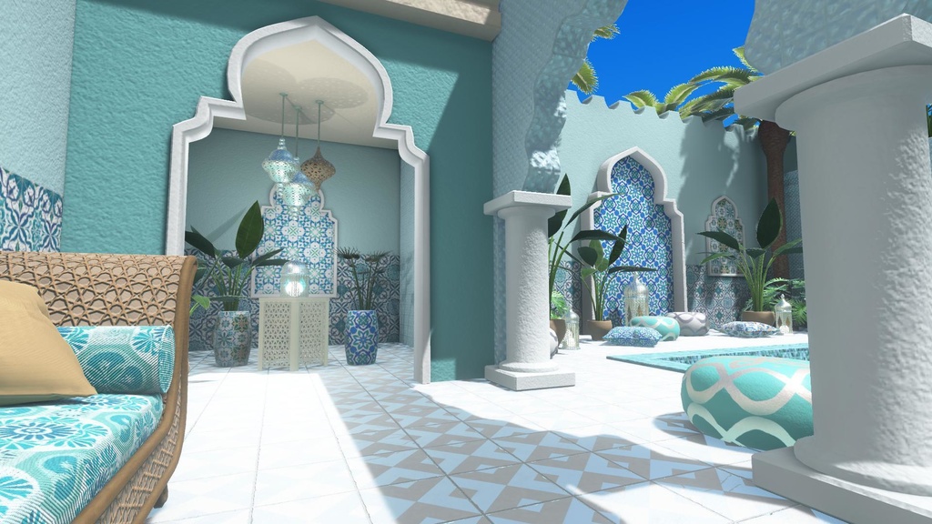 【World】Moroccan Pool House