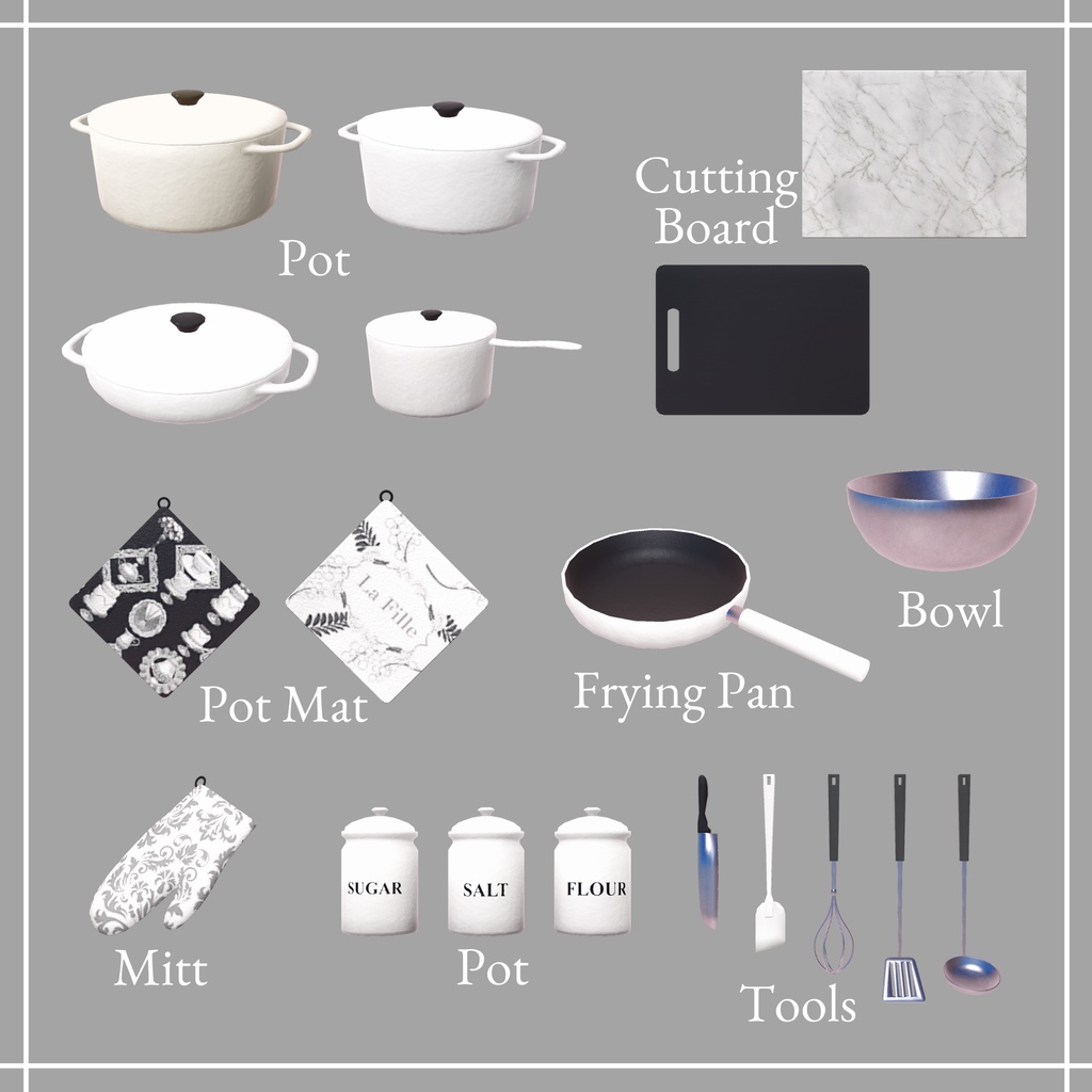 【3D】La Fille Kitchen Tools