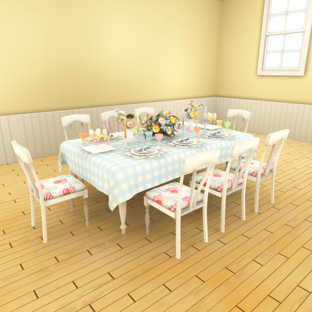 【3D】Party Table -Sweet Country-