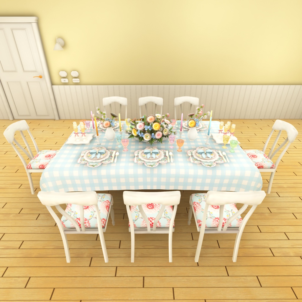 【3D】Party Table -Sweet Country-