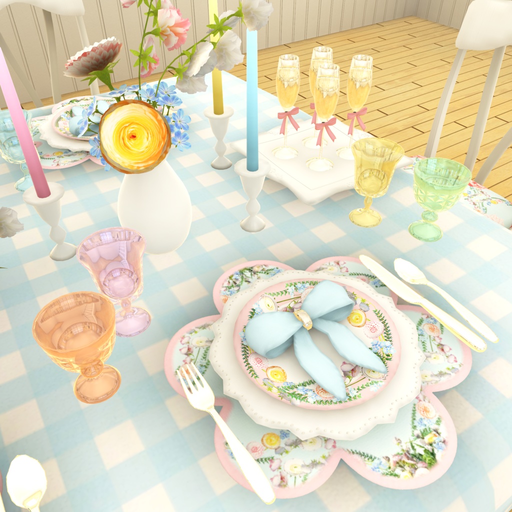 【3D】Party Table -Sweet Country-
