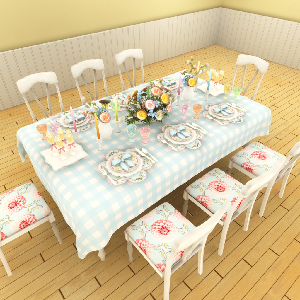 【3D】Party Table -Sweet Country-