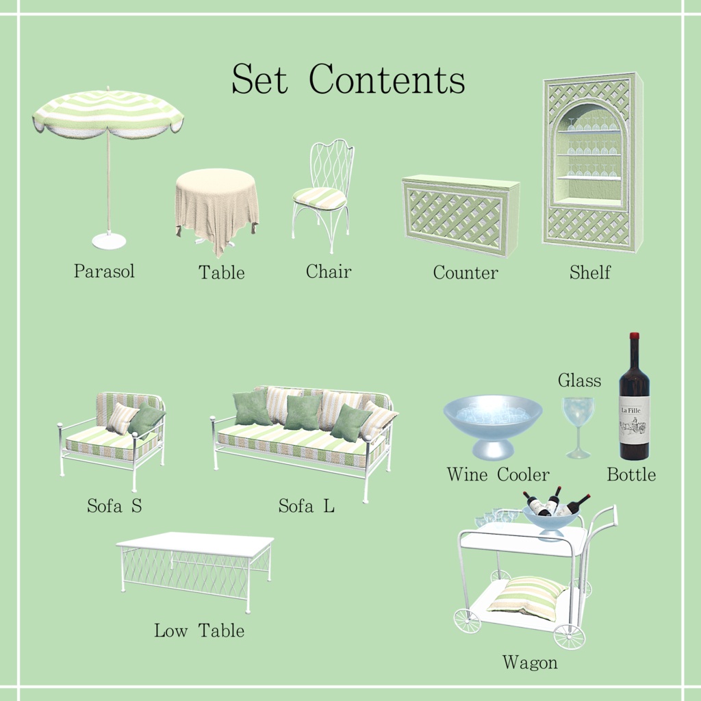 【Sale!!】Garden Cafe【5color】