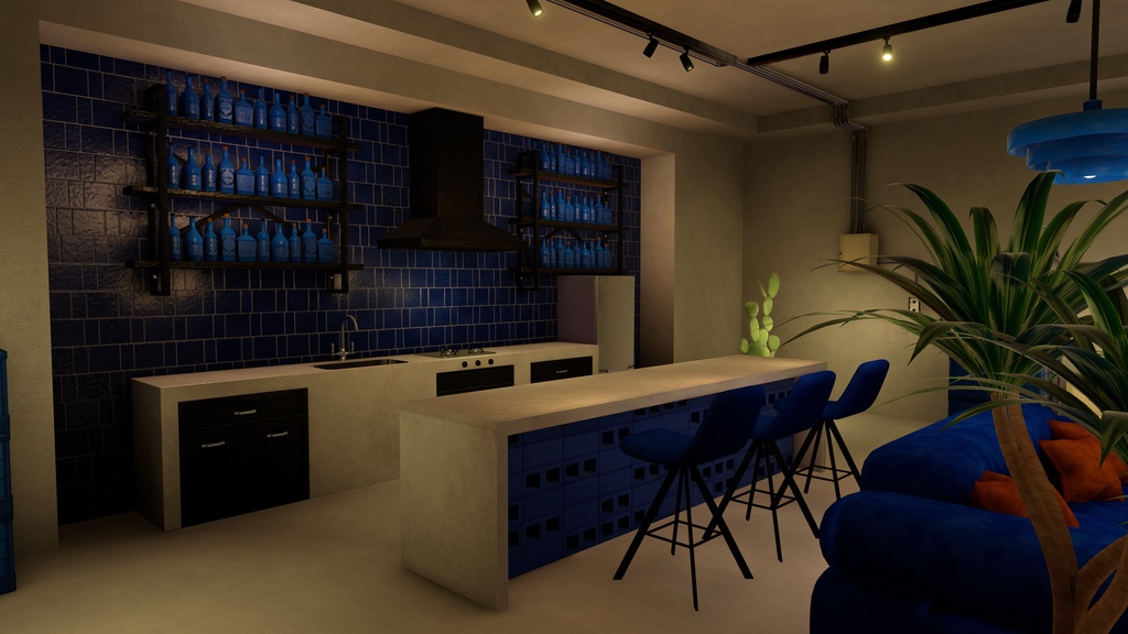 【Sale!!】BLUE Midcentury