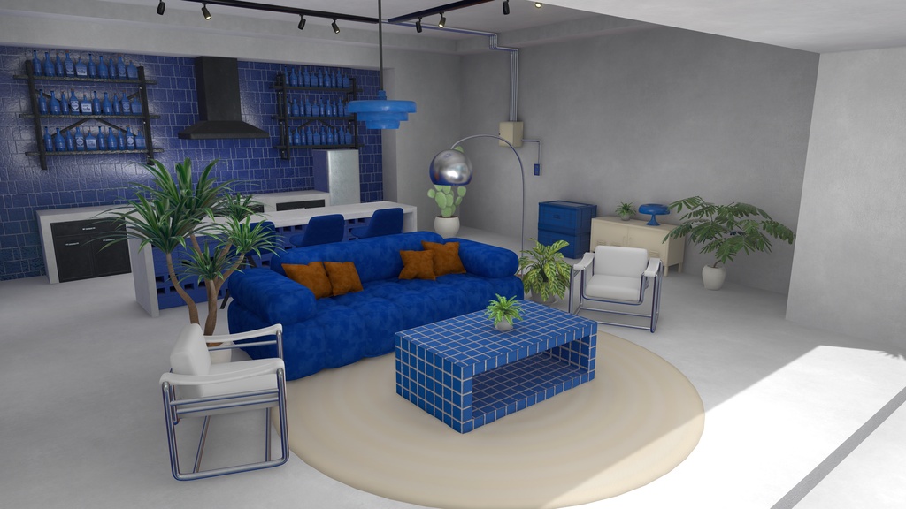 【Sale!!】BLUE Midcentury