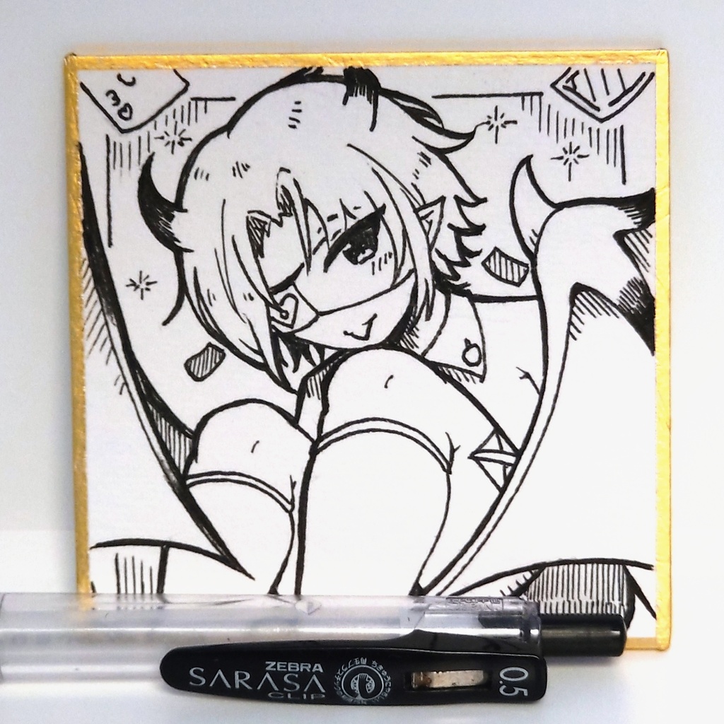 豆色紙 眼帯悪魔くん