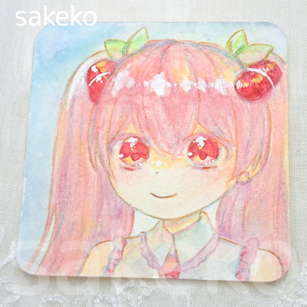 桜ミクイラスト(水彩/アナログイラスト)